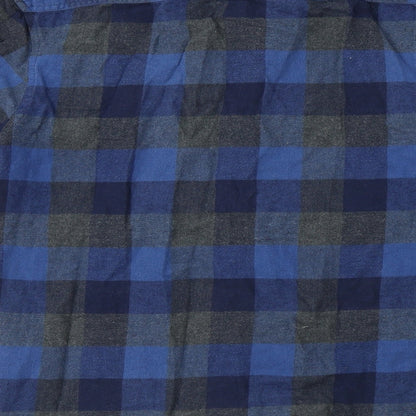 Cedar Wood State  Mens Blue Check   Button-Up Size S
