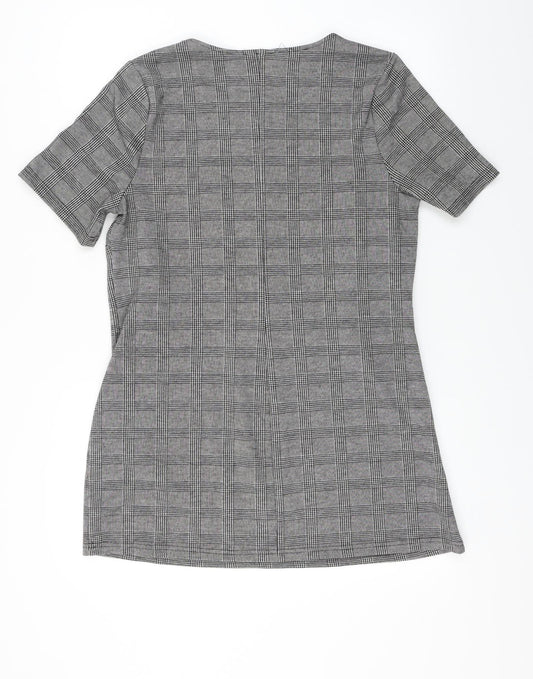 Papaya  Womens Grey Check  A-Line  Size 14