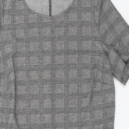 Papaya  Womens Grey Check  A-Line  Size 14