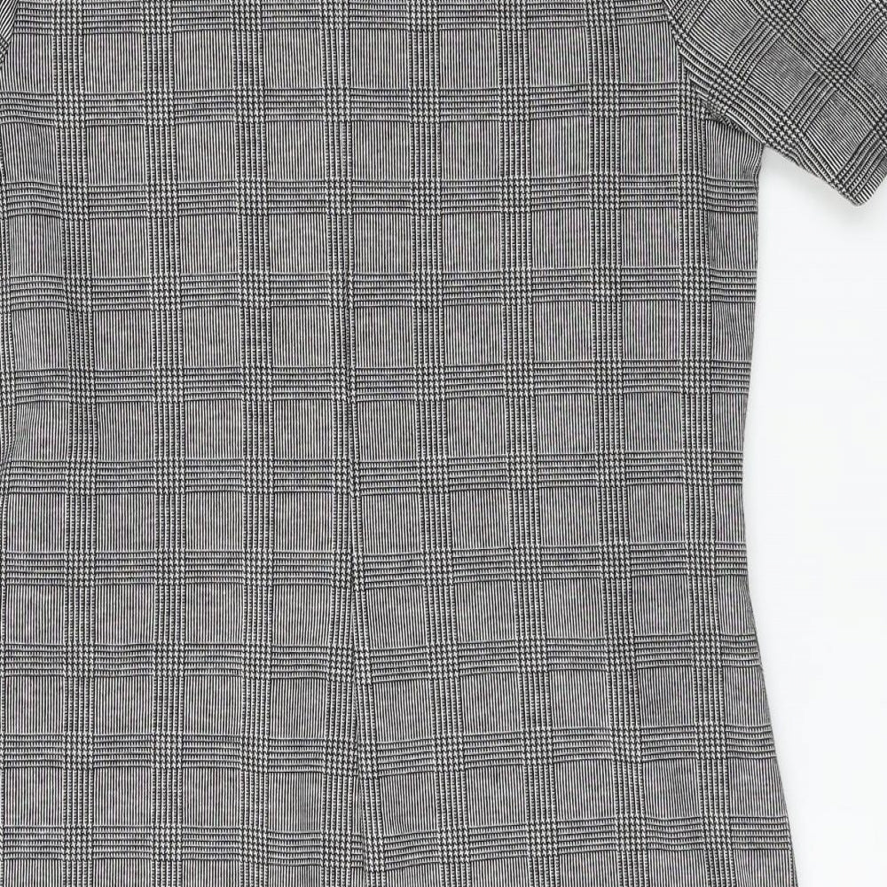Papaya  Womens Grey Check  A-Line  Size 14