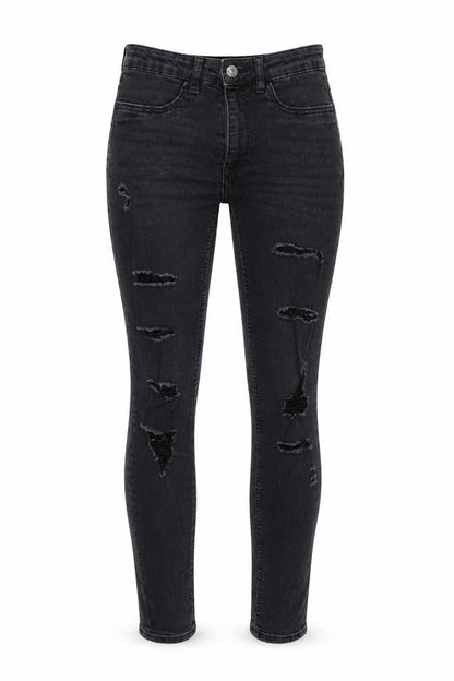 Womens UK Size 8 H&M Regular Fit Skinny Black Jeans