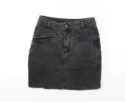 Topshop Womens Black   A-Line Skirt Size 8