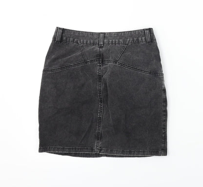 Topshop Womens Black   A-Line Skirt Size 8