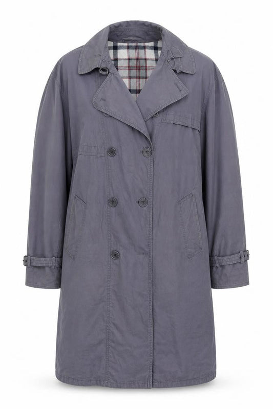Front view of CANDA women’s grey jacket coat, size UK 42