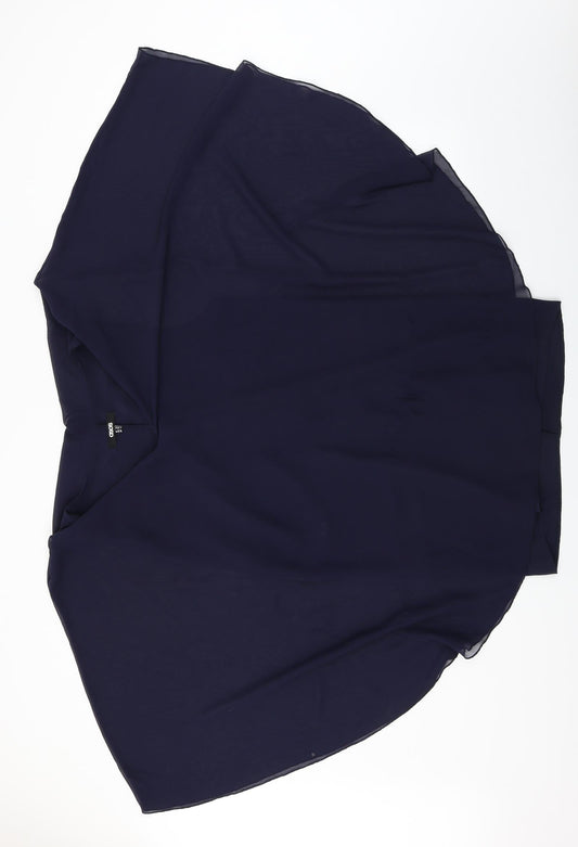 Womens UK Size 10 ASOS Blue Basic Blouse