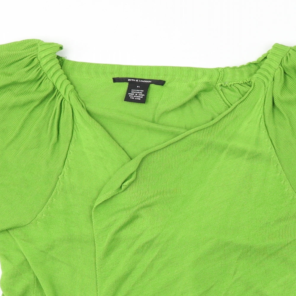 88th & madison Womens Green   Cardigan Jumper Size XL