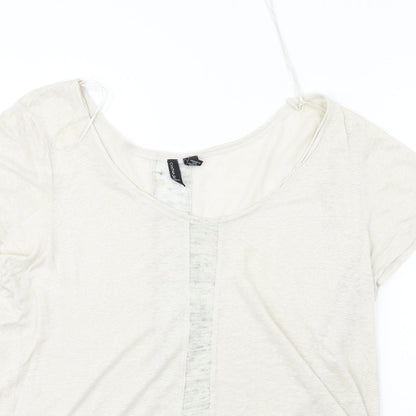 synthia rowley Womens Beige   Basic T-Shirt Size XL