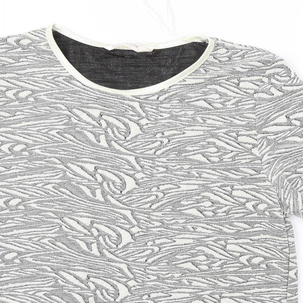 Womens UK Size L Anna rose White Basic T-Shirt