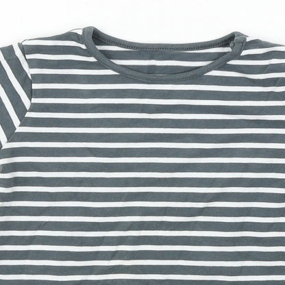 TU Boys Grey Striped  Basic T-Shirt Size 9-12 Months