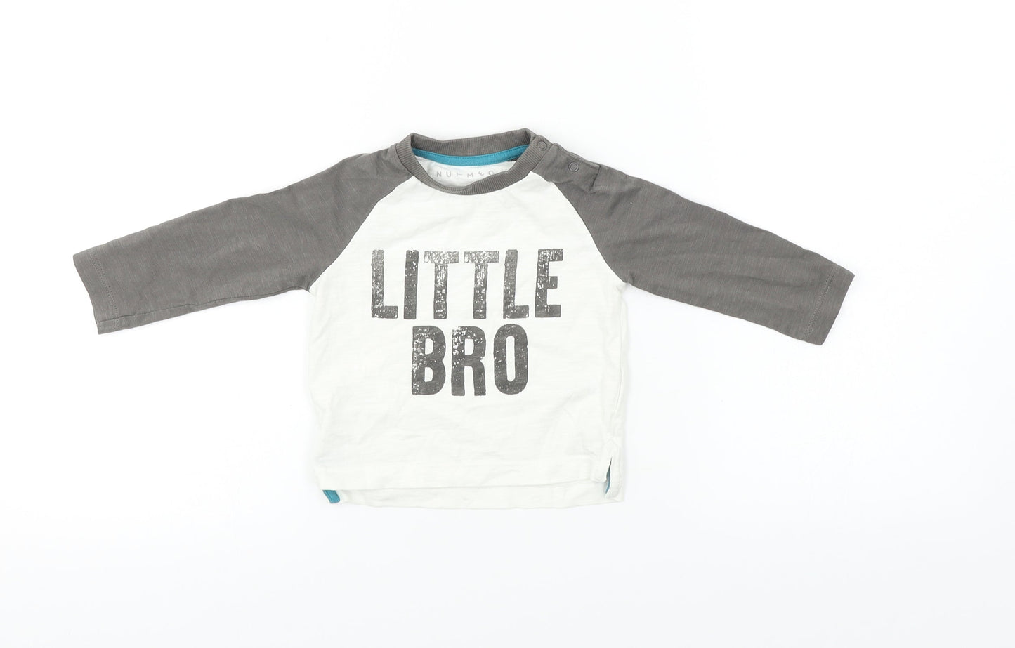Nutmeg Boys White   Basic T-Shirt Size 6-9 Months