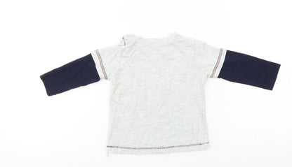 Matalan  Boys Grey   Basic T-Shirt Size 6-9 Months
