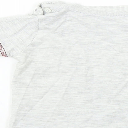 Matalan  Boys Grey   Basic T-Shirt Size 6-9 Months