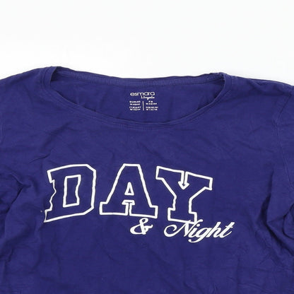 ESMARA Womens Blue   Basic T-Shirt Size M