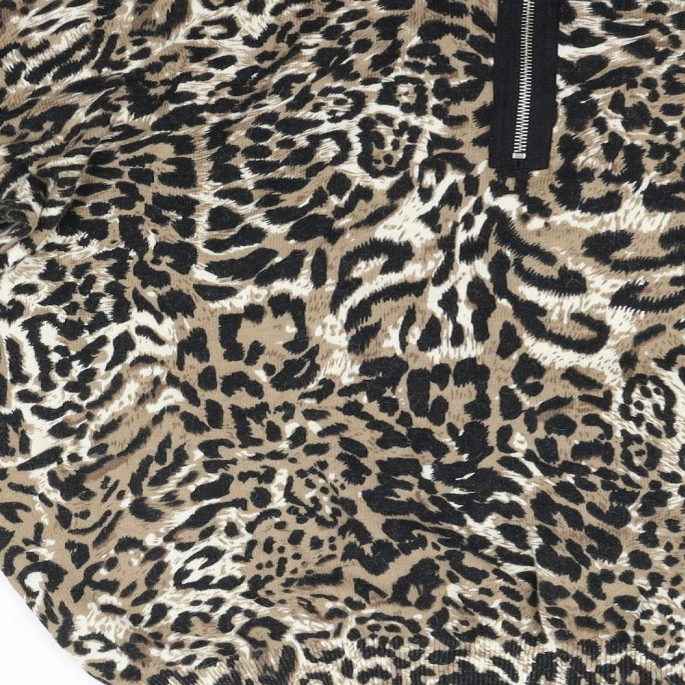 Preworn Womens Beige Animal Print  Pullover Jumper Size L