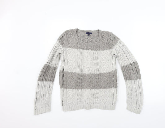 Gap Womens Beige Striped  Pullover Jumper Size S