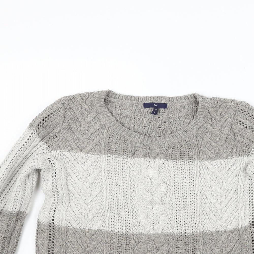Gap Womens Beige Striped  Pullover Jumper Size S