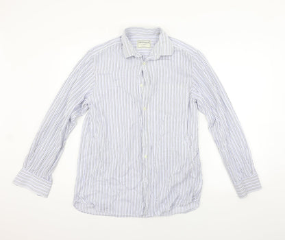 Mens UK Size 15.5 Howick Tailored Blue  Button-Up Long Sleeve Casual Shirt