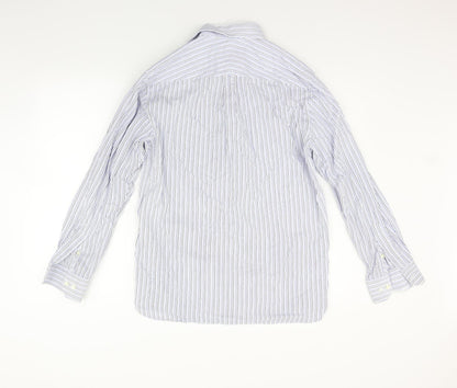 Mens UK Size 15.5 Howick Tailored Blue  Button-Up Long Sleeve Casual Shirt