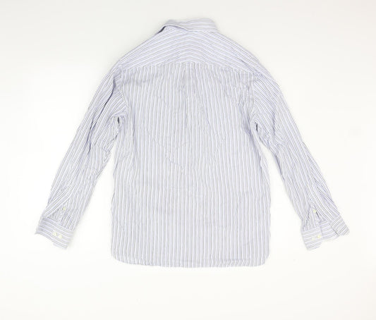 Mens UK Size 15.5 Howick Tailored Blue  Button-Up Long Sleeve Casual Shirt