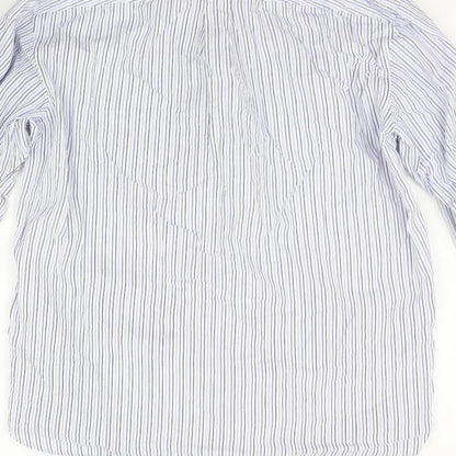 Mens UK Size 15.5 Howick Tailored Blue  Button-Up Long Sleeve Casual Shirt