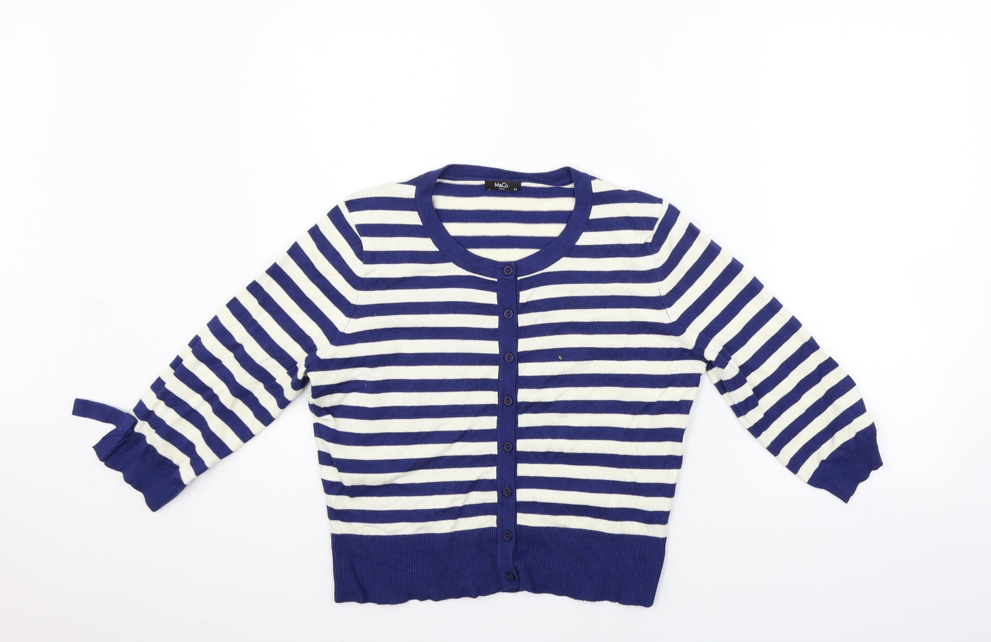 Womens UK Size 14 M&Co Blue Pullover Jumper