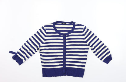 Womens UK Size 14 M&Co Blue Pullover Jumper