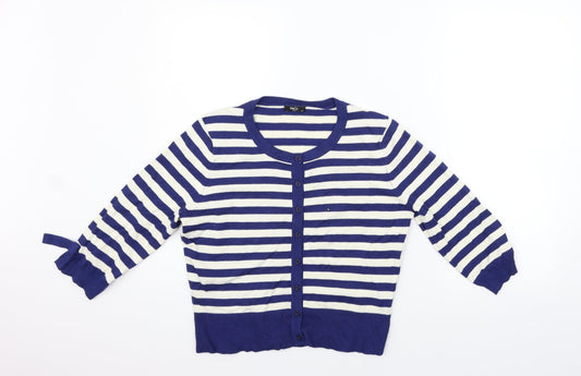 Womens UK Size 14 M&Co Blue Pullover Jumper