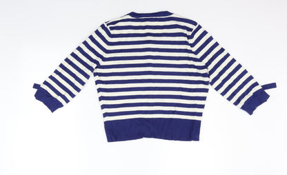 Womens UK Size 14 M&Co Blue Pullover Jumper