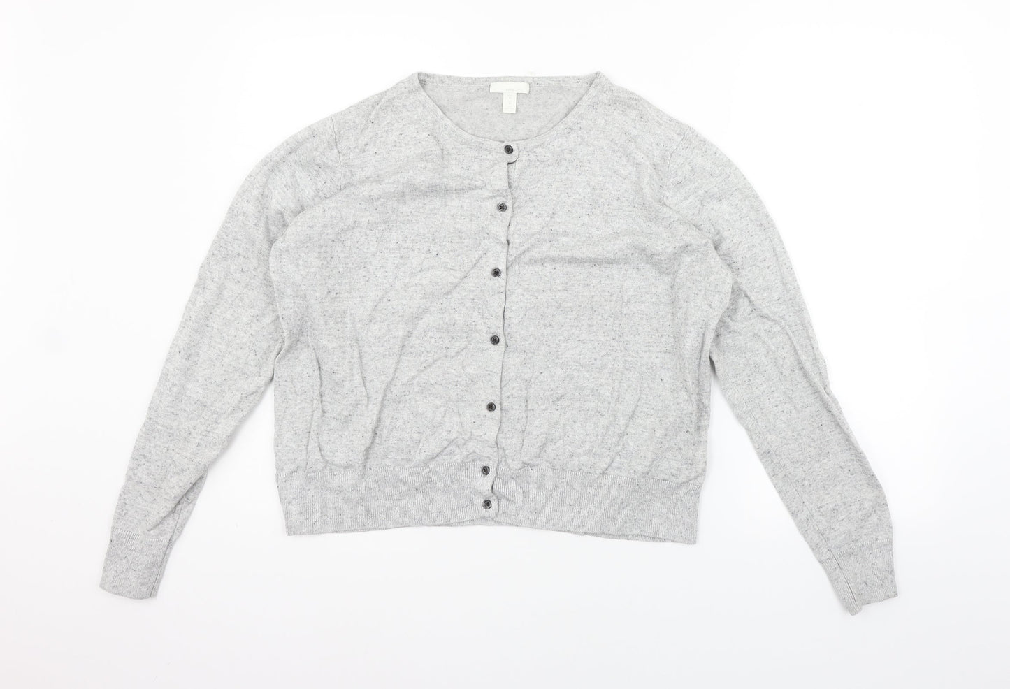 Womens UK Size XL Marks and Spencer Grey Cardigan Jumper