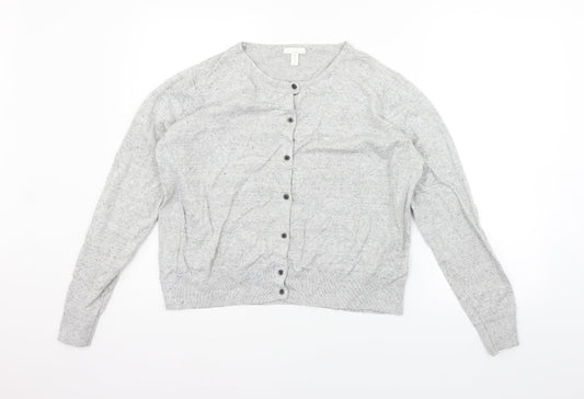 Womens UK Size XL Marks and Spencer Grey Cardigan Jumper