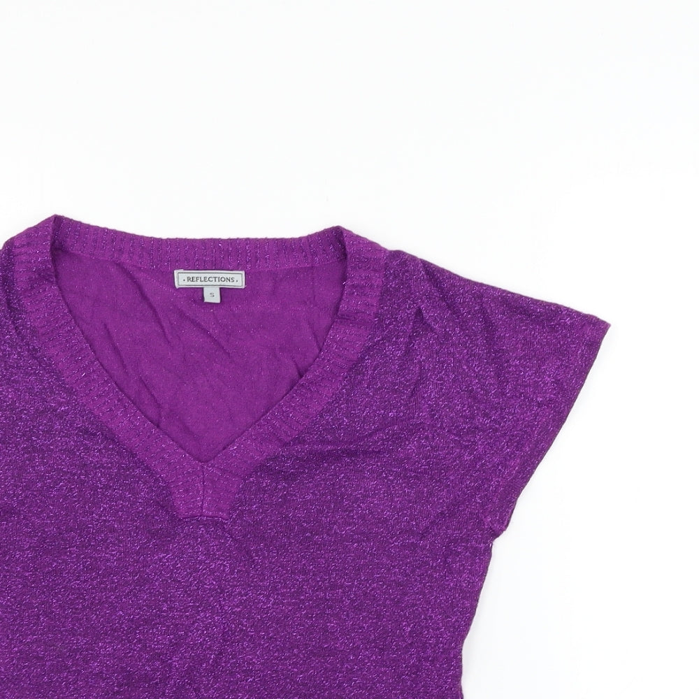 Womens UK Size S Reflections Purple Pullover Jumper