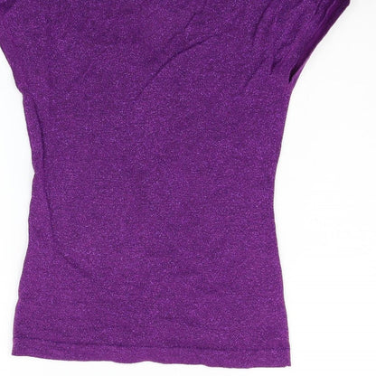 Womens UK Size S Reflections Purple Pullover Jumper