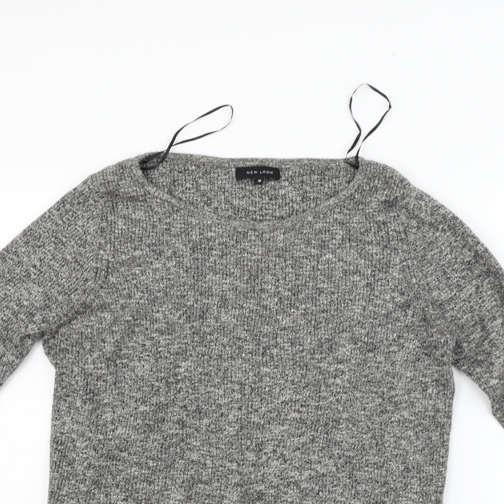 Womens UK Size 10 New Look Grey Pullover Jumper