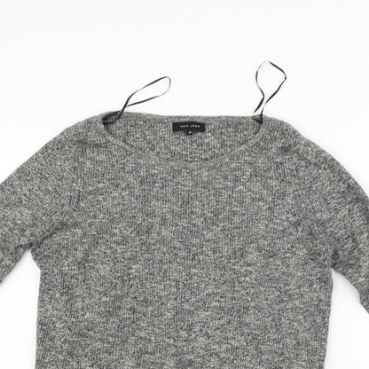 Womens UK Size 10 New Look Grey Pullover Jumper