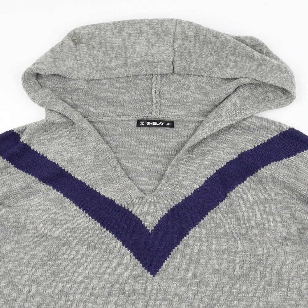 Womens UK Size S SHEILAY Grey Pullover Jumper