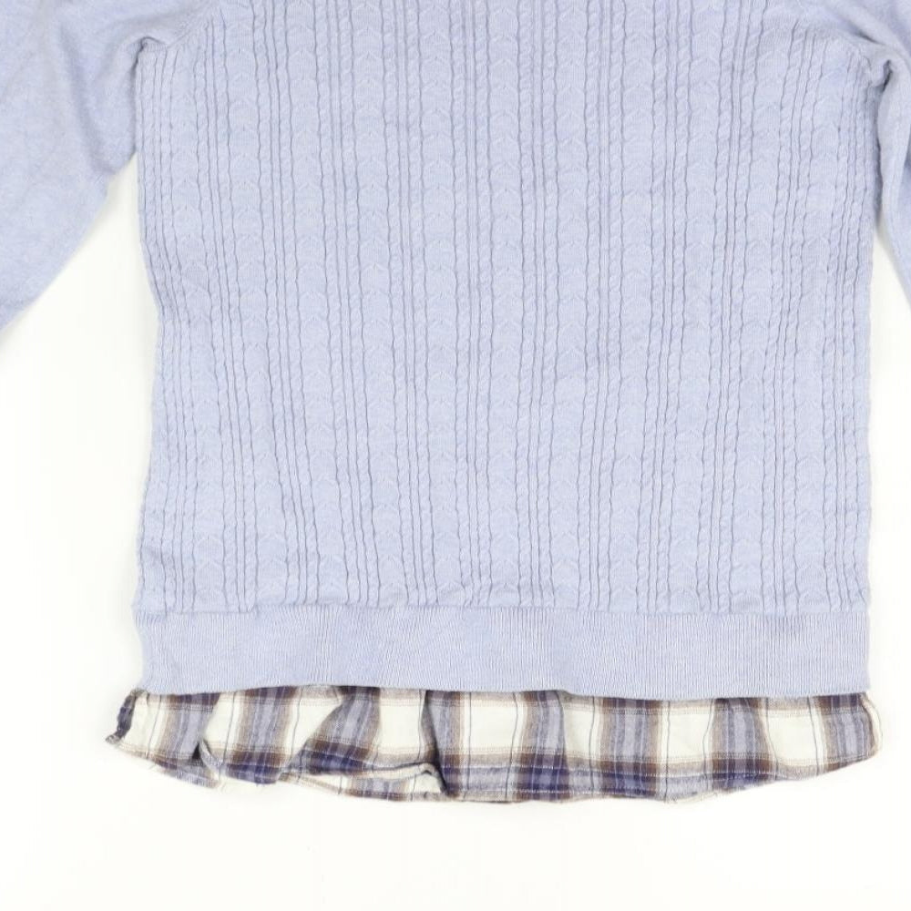 NEXT Womens Blue Houndstooth  Jumper Dress  Size 8