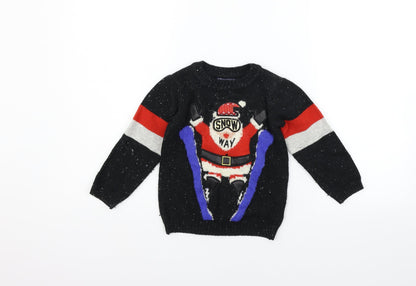 Next  Girls Black   Pullover Jumper Size 3 Years  - christams