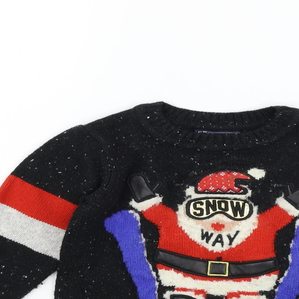Next  Girls Black   Pullover Jumper Size 3 Years  - christams