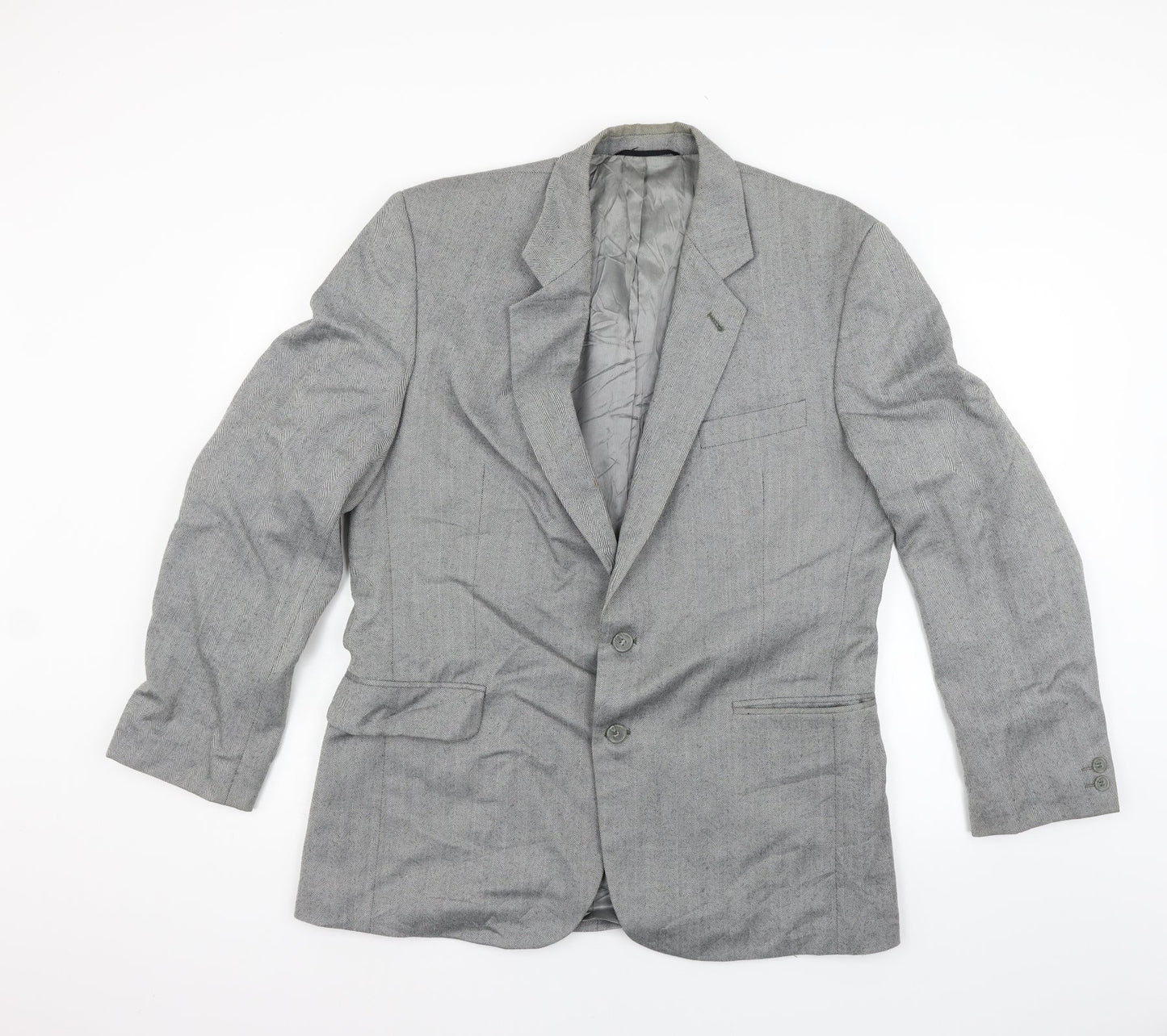 Mens UK Size 42 Preworn Regular Grey Suit Jacket