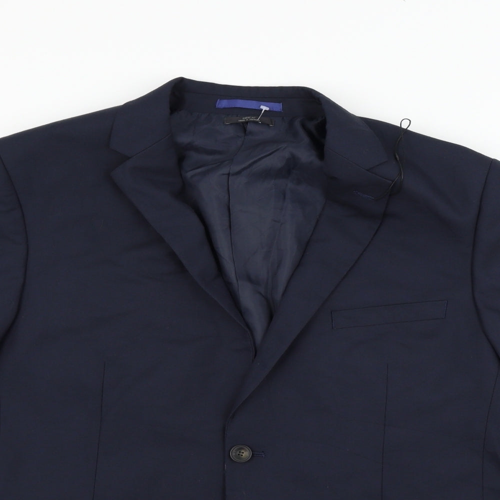 Mens UK Size 42 Marks and Spencer Regular Blue Suit Jacket