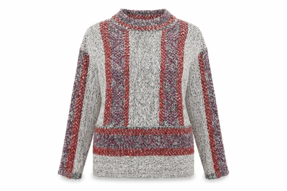 TU Womens Beige Geometric  Pullover Jumper Size 14