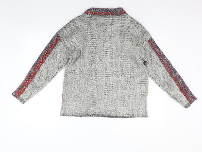 TU Womens Beige Geometric  Pullover Jumper Size 14