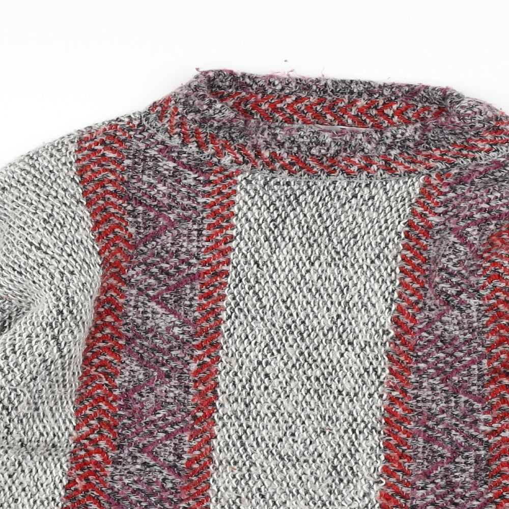 TU Womens Beige Geometric  Pullover Jumper Size 14