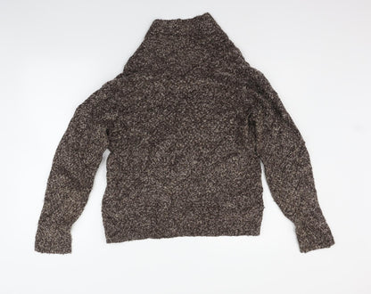 Womens UK Size 14 Papaya Brown Cardigan Jumper