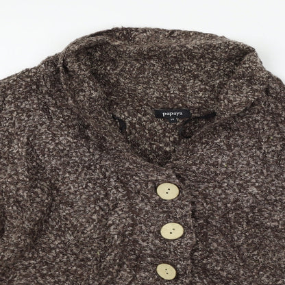 Womens UK Size 14 Papaya Brown Cardigan Jumper