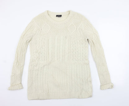 Womens UK Size 8 Topshop Beige Pullover Jumper