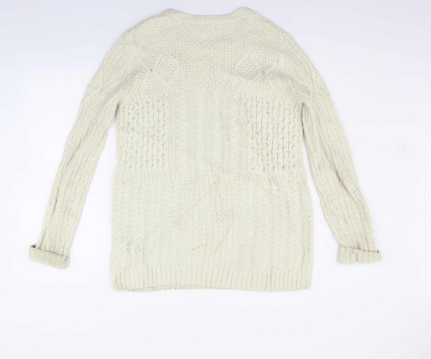 Womens UK Size 8 Topshop Beige Pullover Jumper