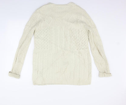 Womens UK Size 8 Topshop Beige Pullover Jumper