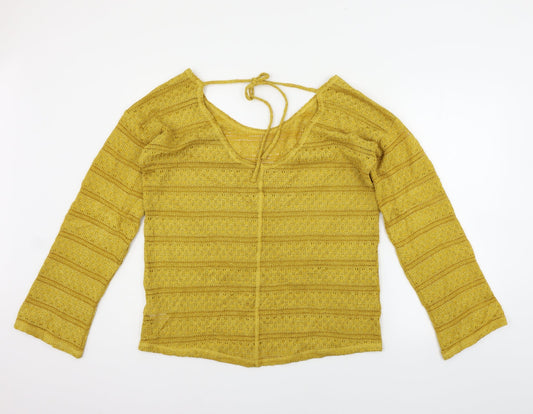 Womens UK Size 14 NEXT Yellow Pullover Jumper