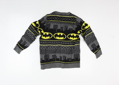 Marks and Spencer Girls Grey   Pullover Jumper Size 7-8 Years